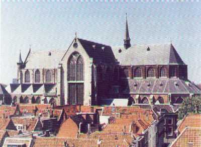 View of Pieters Church in Leiden