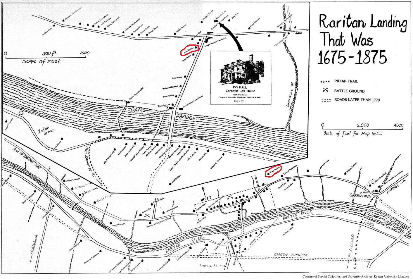 Map of Raritan Landing