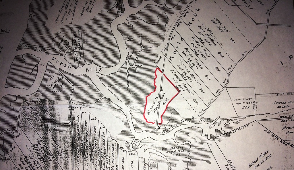 Property of John Bodine on Staten Island in 1701
