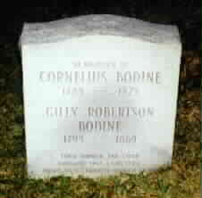 Grave of Cornelius and Gillwater (Robertson) Bodine