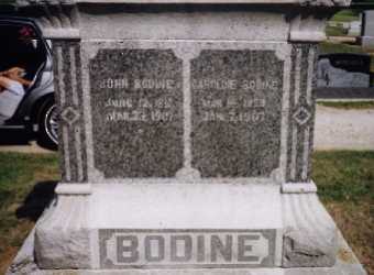 Grave of John & Caroline Bodine