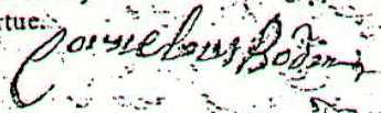 Signature #1 of Cornelius Bodine