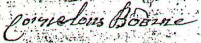 Signature #2 of Cornelius Bodine
