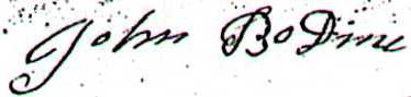 Signature of John Bodine
