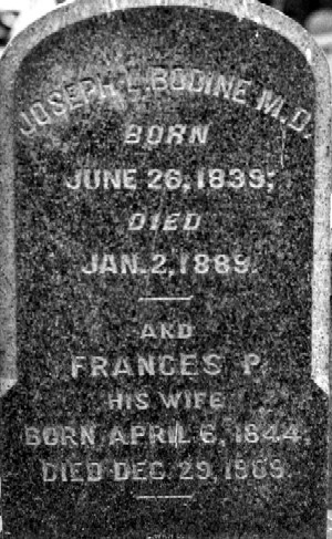Gravestone of Joseph and Frances Bodine