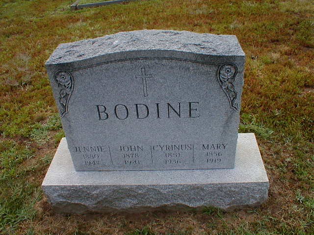 Grave of Cyrinus Bodine and Family