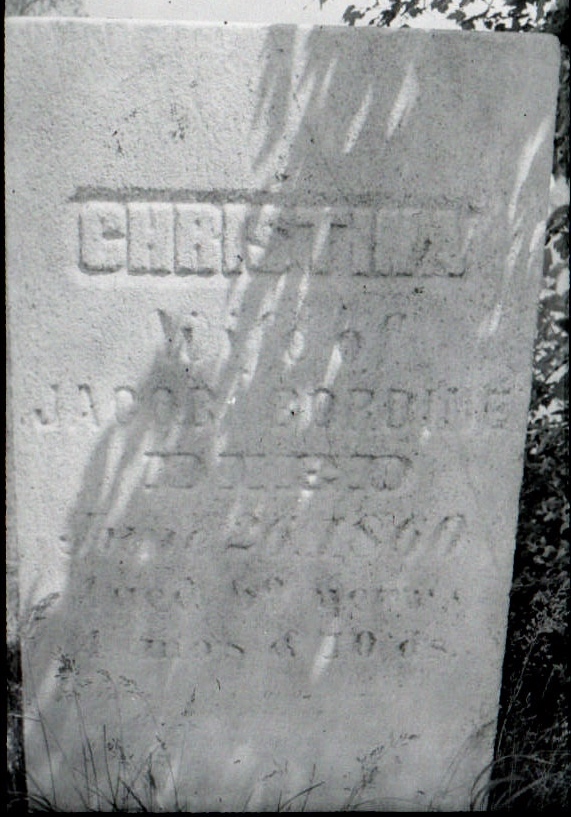 Tombstone of Christina (Marlatt) Bordine