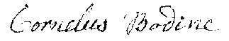 Possible signature of Cornelius Bodine