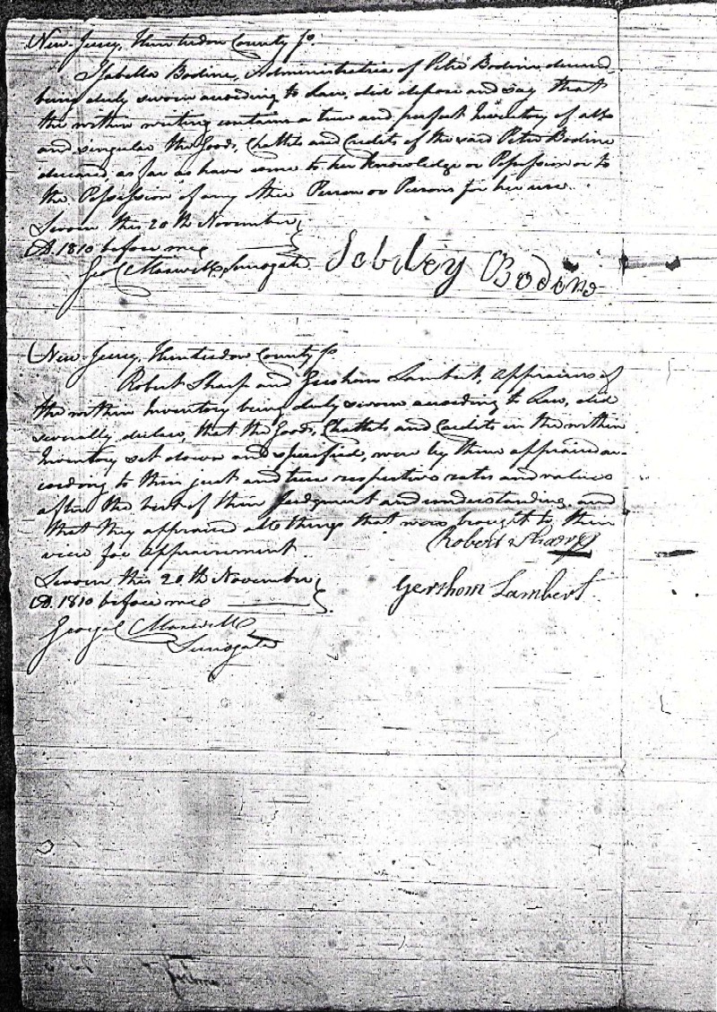 Peter
Bodine Inventory 2