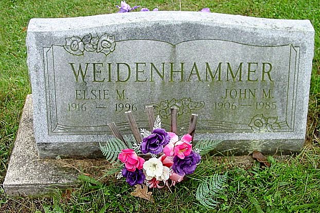 Graves of John Weidenhammer and Elsie Bodine